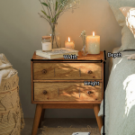 Classic Standing Bedside Table With 2 Drawers For Bedside