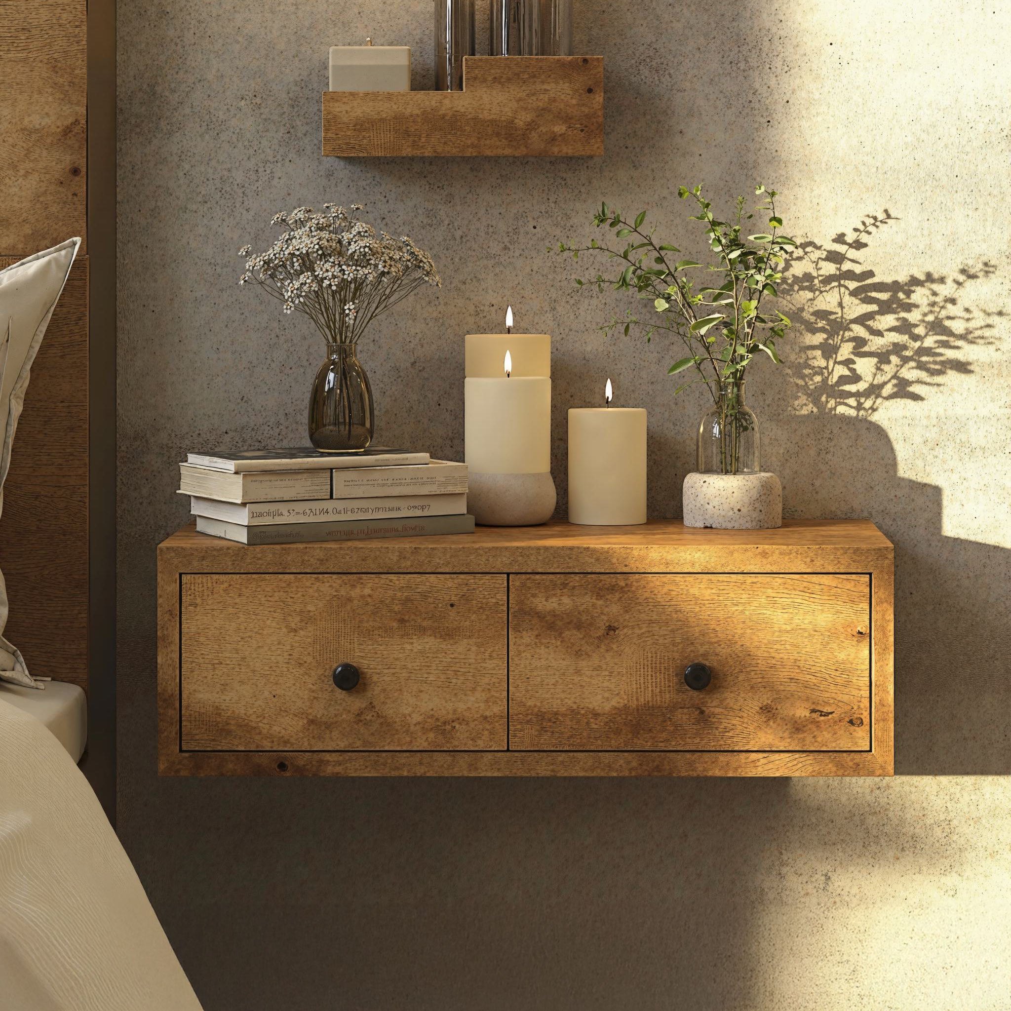 Compact Floating Nightstand Shelf For Stylish Bedrooms
