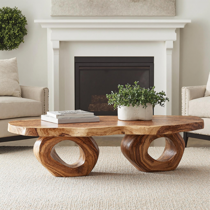 Compact Wood Coffee Table Perfect for Small Spaces