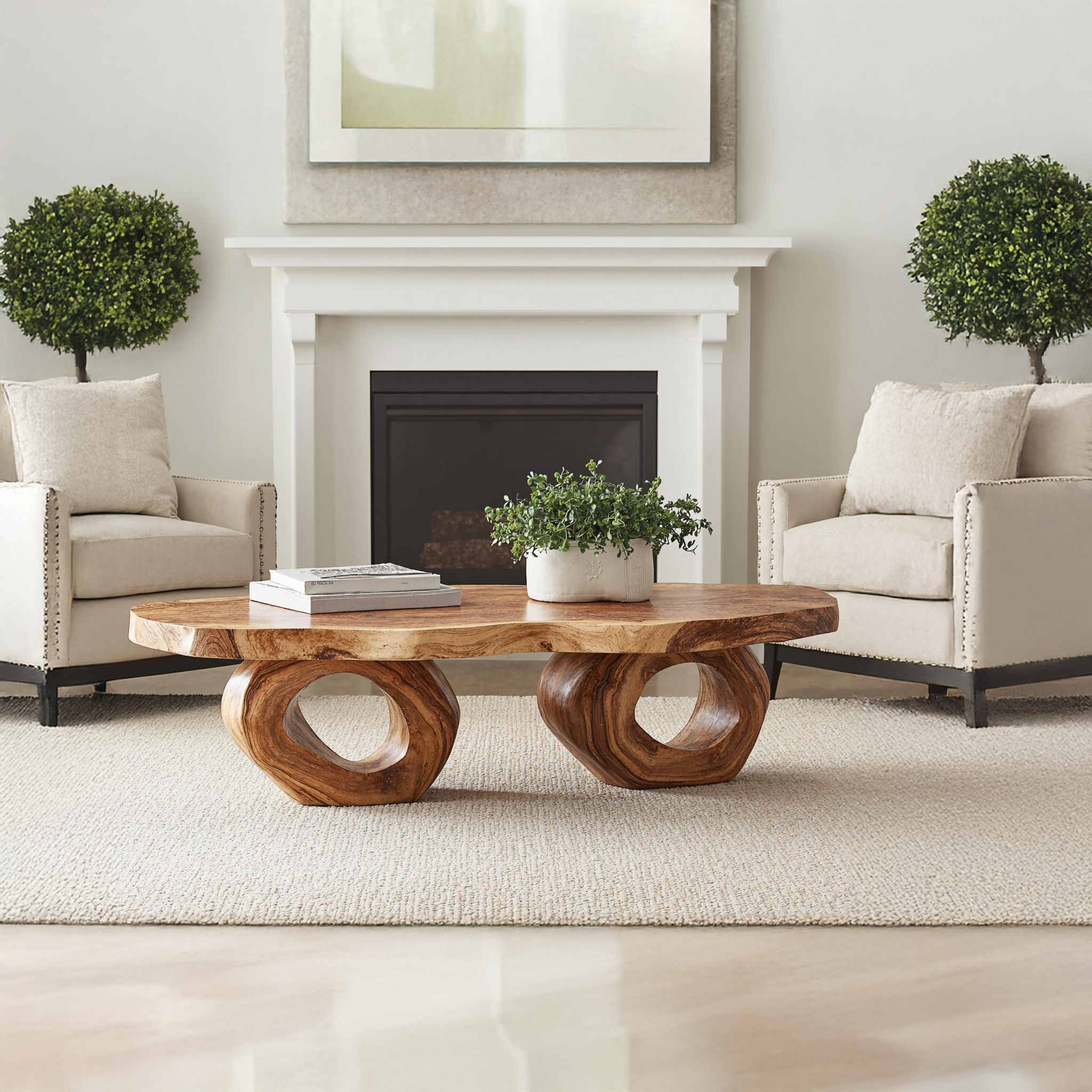 Compact Wood Coffee Table Perfect for Small Spaces