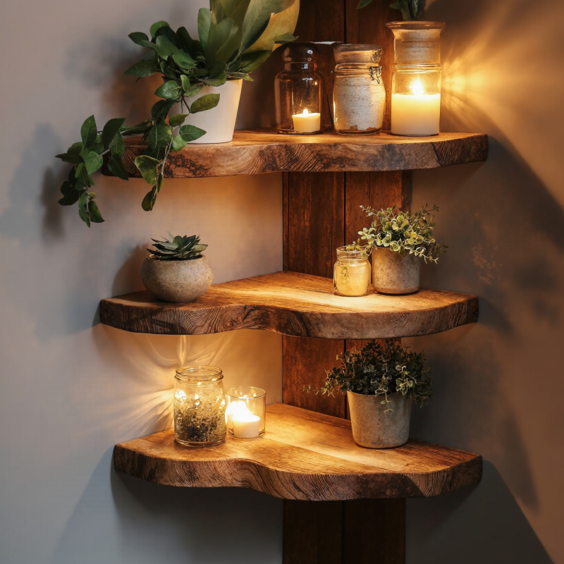 Custom Size Live Edge Wood For Livingroom