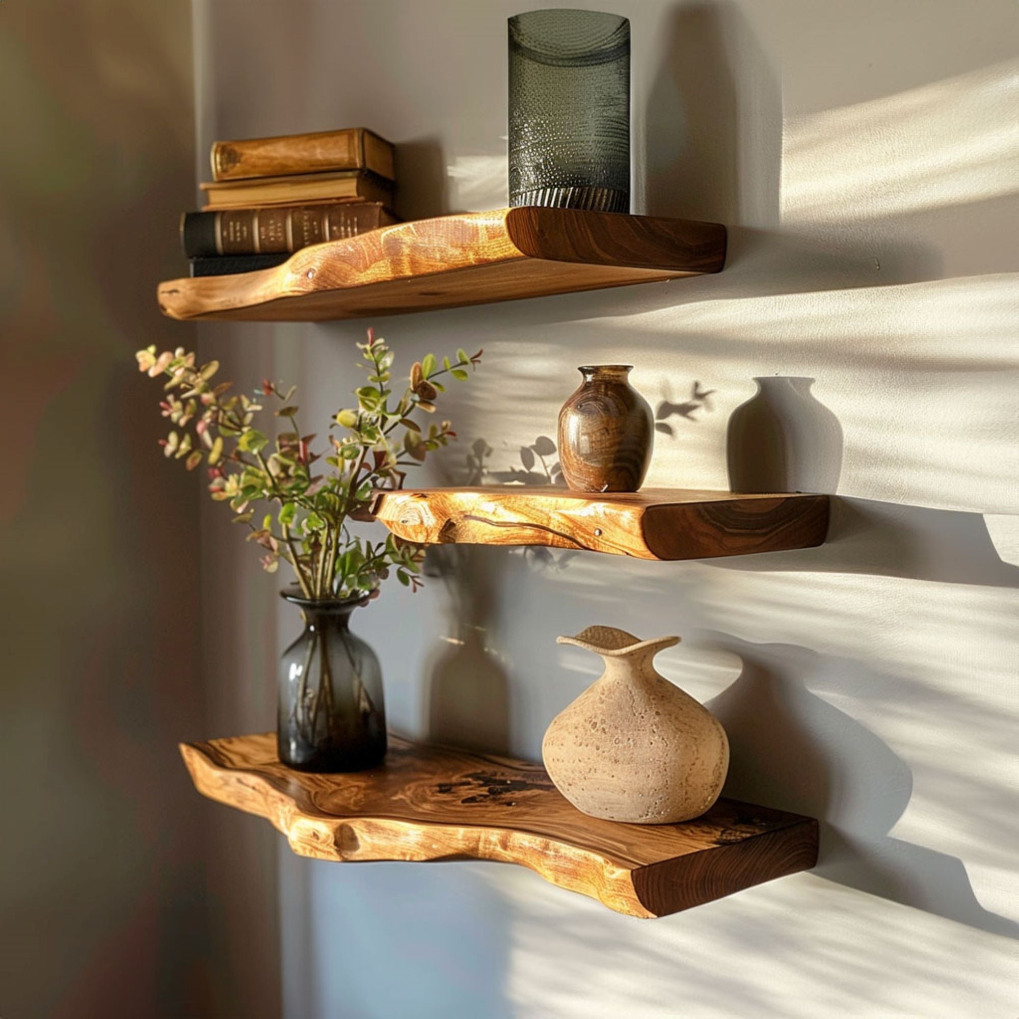 Floating Edge Shelves Farmhouse Decor Floating Edge Shelves Farmhouse Decor