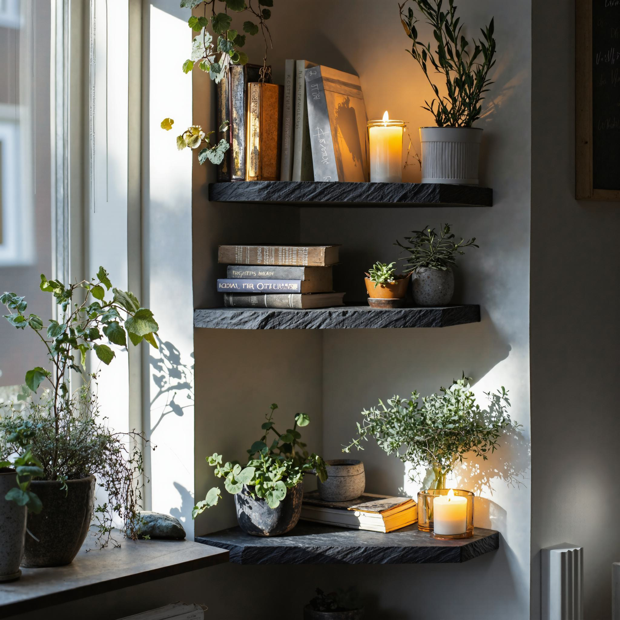 Handcrafted Black Corner Shelves Wall Shelves Handcrafted Black Corner Shelves Wall Shelves