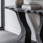 Handcrafted Black Wood Console Tables For Entryways
