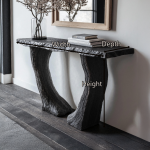 Industrial Black Wood Console Tables For Vintage Hallway Accent