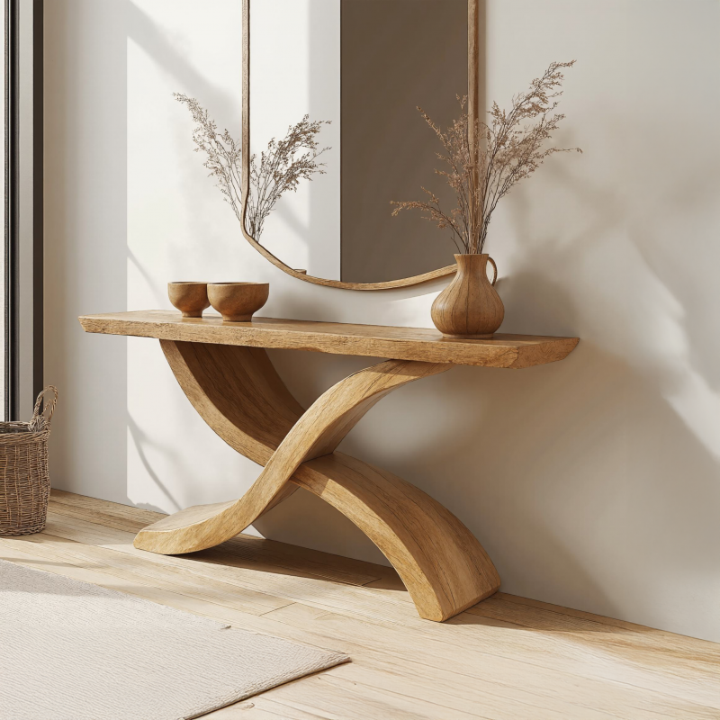 Live Edge Console Tables Handcrafted Entryway Table