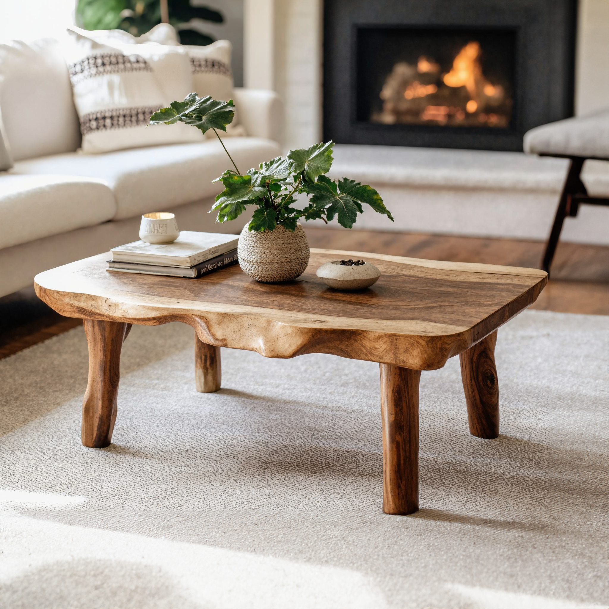 Live Edge Farmhouse Wood Coffee Table Live Edge Farmhouse Wood Coffee Table