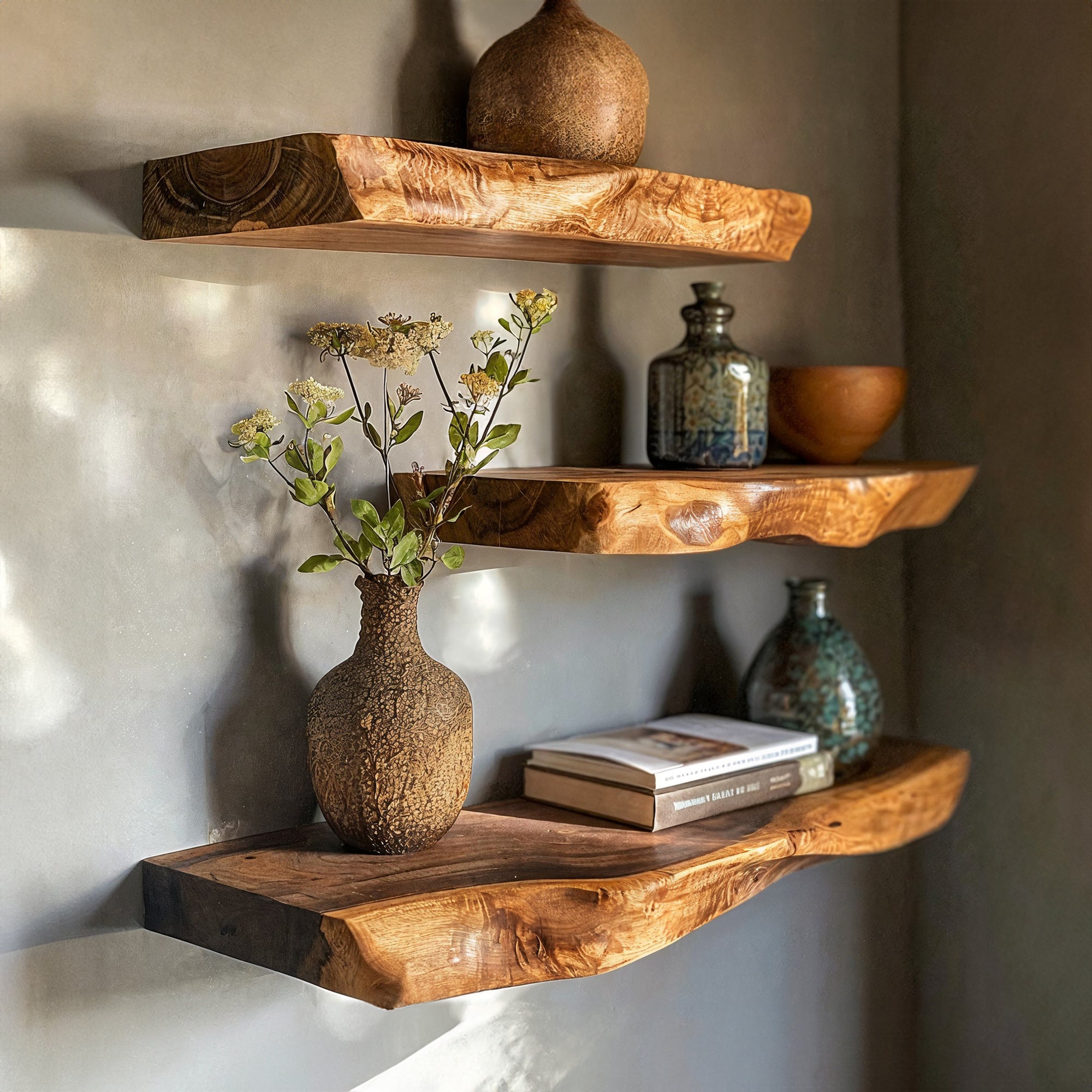 Live Edge Walnut Floating Shelves Live Edge Walnut Floating Shelves