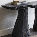 Minimalist Black Natural Wood Console Tables For Compact Spaces
