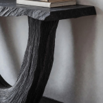Rustic Black Natural Wood Console Tables For Farmhouse Charm