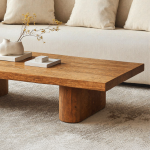 Rustic Live Edge Wood Coffee Table Family Room Natural Feel