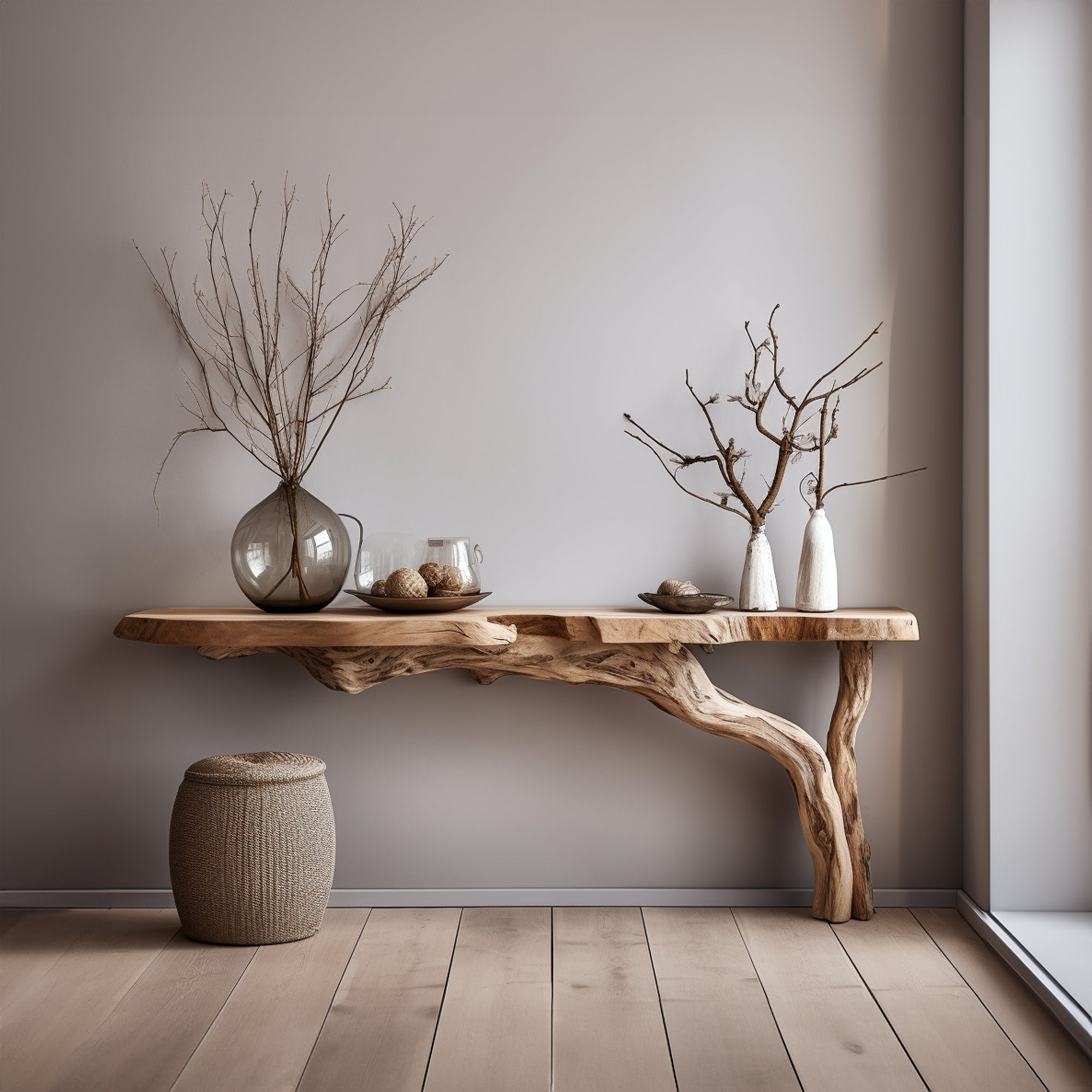 Rustic Wood Floating Side Table For Modern Spaces Rustic Wood Floating Side Table For Modern Spaces