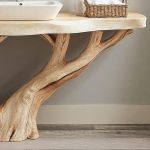 Transitional Natural Wood Bathroom Vanity For Timeless Home Interiors