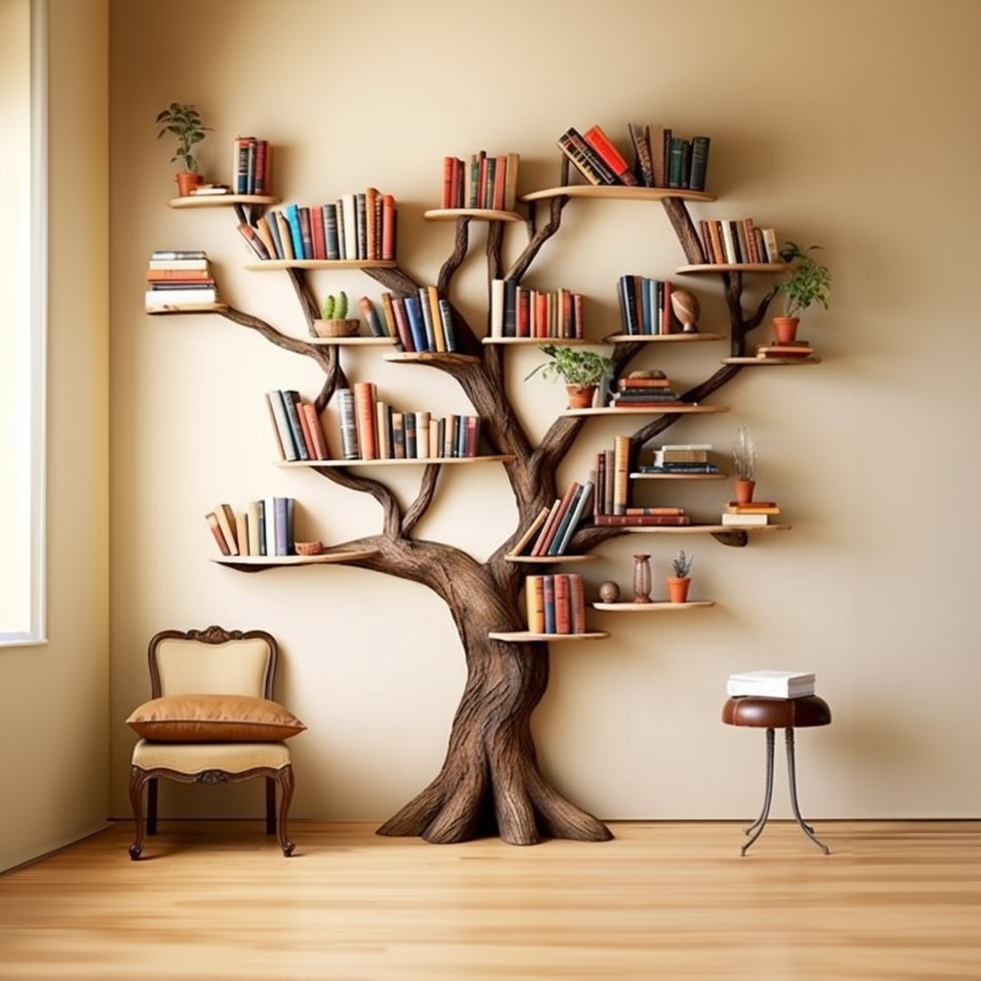 Tree Branch Floating Bookshelf Decor Tree Branch Floating Bookshelf Decor