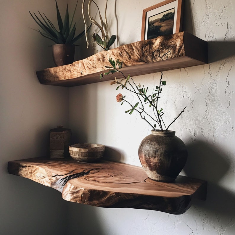 Walnut Floating Shelf Small Floating Shelf