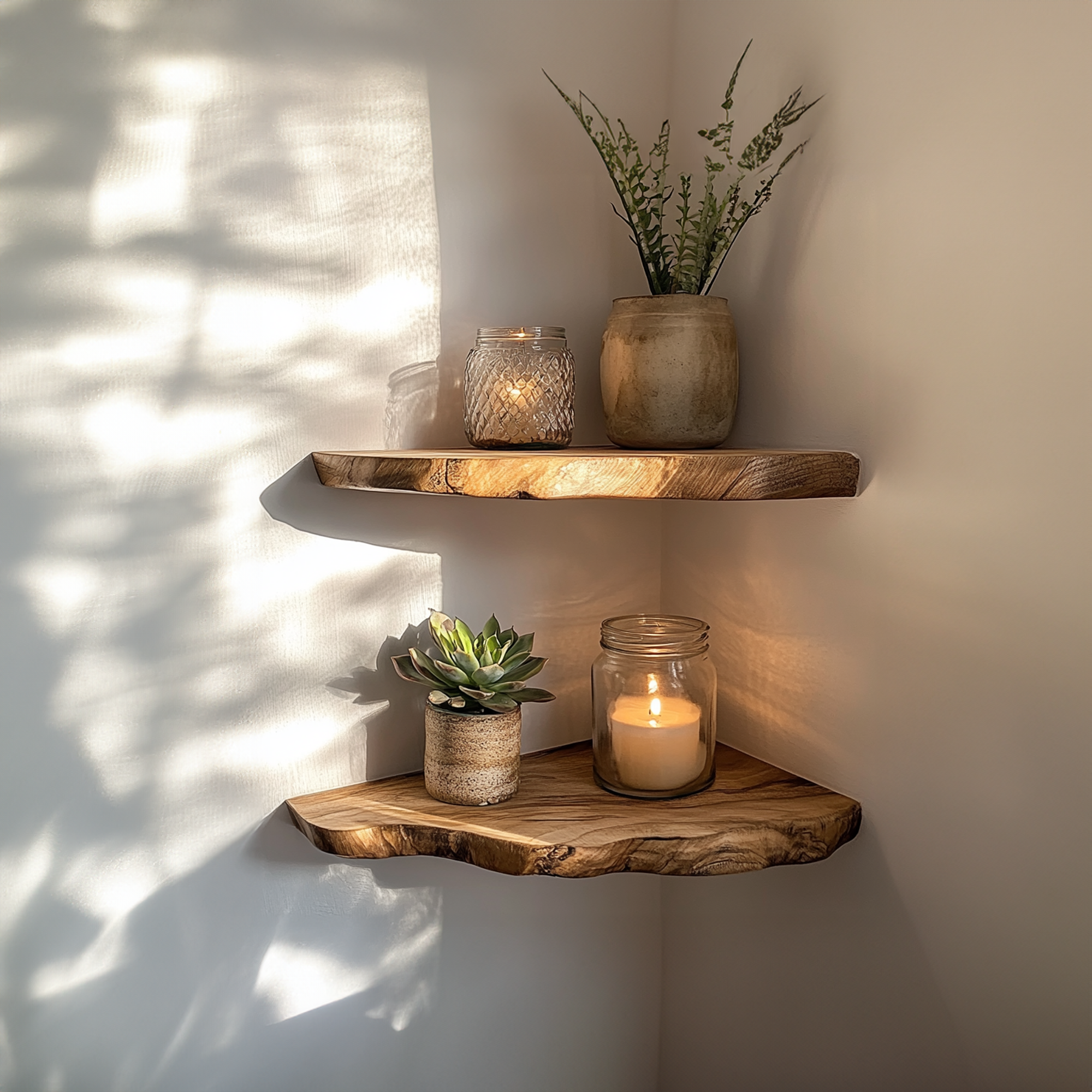 Wood Corner Floating Shelf Home Decor Wood Corner Floating Shelf Home Decor
